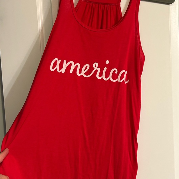 Bella Canvas Red Graphic Tank Top - Picture 1 of 4